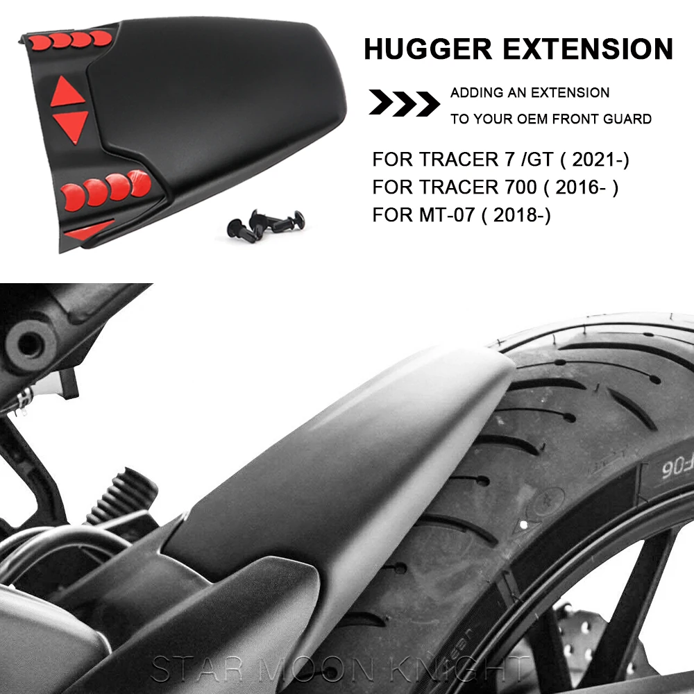 

Rear Hugger Mudguard Fender Extension For YAMAHA Tracer 7 Tracer 700 2016 - 2022 MT-07 MT07 Motorcycle Plastics Fender Extender