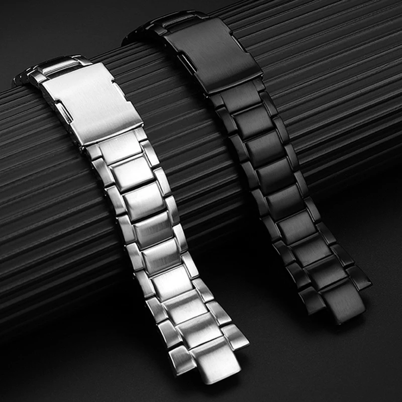 Bracciale In Acciaio Rialzato Per Casio Edistre Series Eqw-M1100 Eqw-A1000 Cinturino Per Orologio In Acciaio Inossidabile Cinturino Da Uomo Da 13Mm