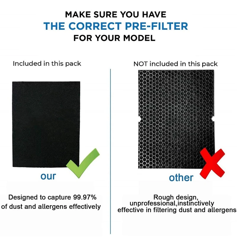 YOST-2 HEPA + 4 Carbon Filter Suitable For Honeywell HPA100 And HPA090 HPA094 HPA100 HPA104 HPA105 HPA106 Air Purifiers