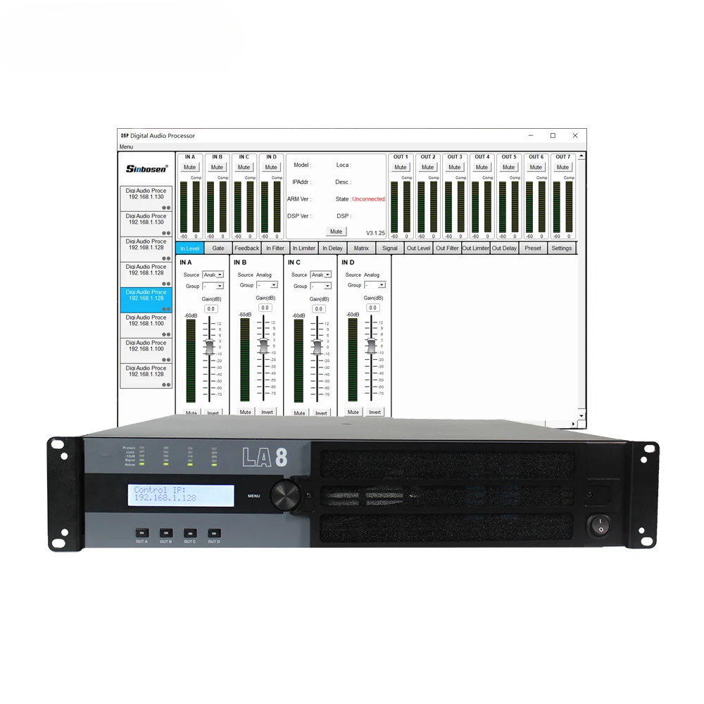 

Усилитель мощности LA8 Professional sound standard class td 4-канальный с dsp