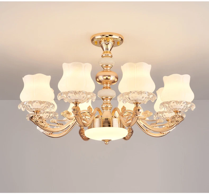 The New European Style  Is Used For Living Room Bedroom Duplex Building LightingDining Room Household Lamp Villa Suspension Lamp chandelier floor lamp