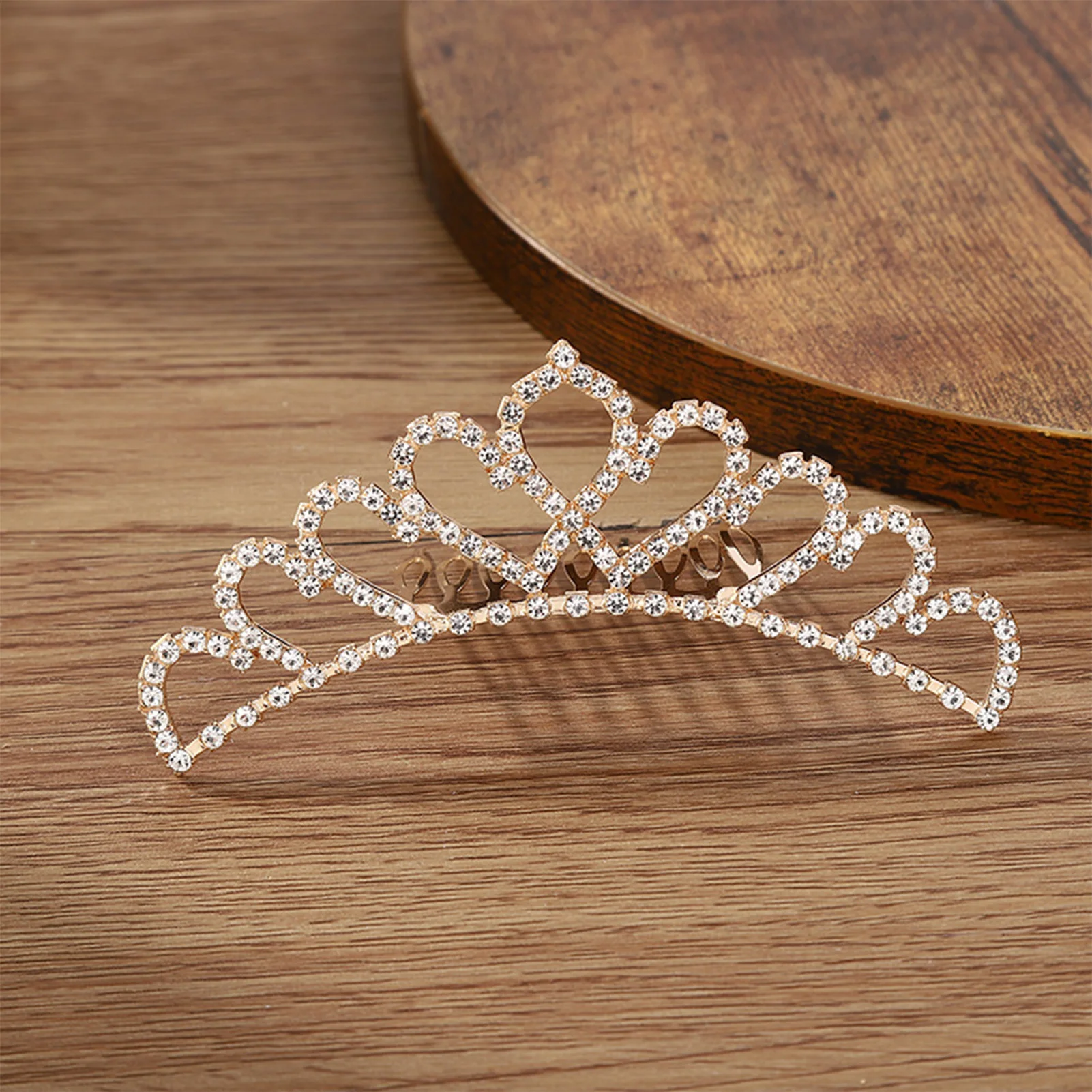 Glitzernde Haarkrone für Frauen, exquisite Strasskrone für Hochzeit, Party, Zeremonie, Geburtstag, Bankett, Mädchen-Haarschmuck – Detail 2