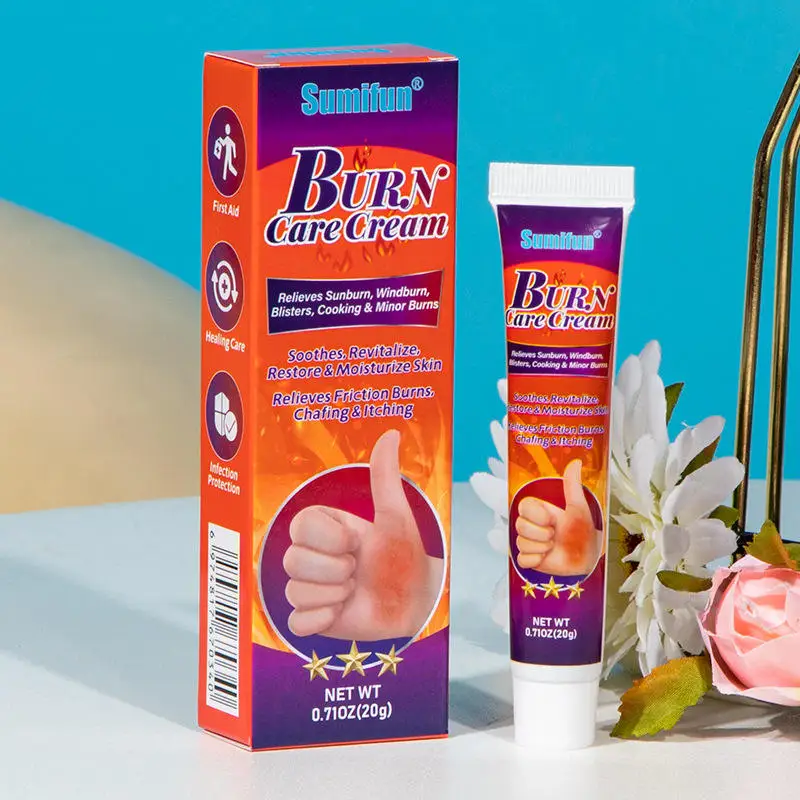 First Aid Burn Care Cream Relieves Sunburn Windburn Blisters Cooking Minor Burns Skin Care