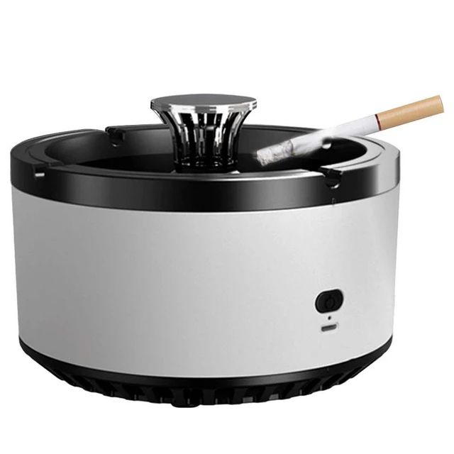 Smart TV Solutions Battery Operated Smokeless Ashtray, Filers Cigarettes,  Cigar Smoke, Reduces Smoke and Ash Odors