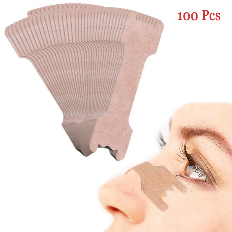 100pcs/set Anti Snoring Nasal Strips Good Sleeping Help Breathing Stop