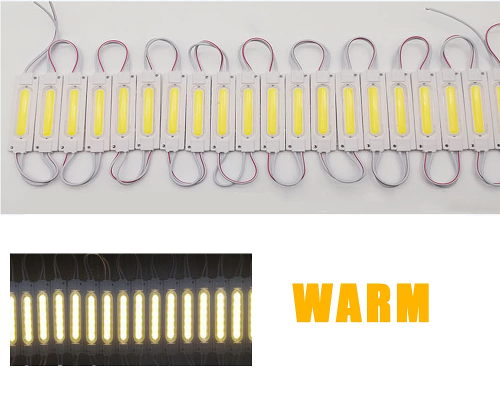 Vibrant Multi-Color LED COB Module Lights - 20-Pack, Waterproof, Super Bright for Advertisement & Shop Decor