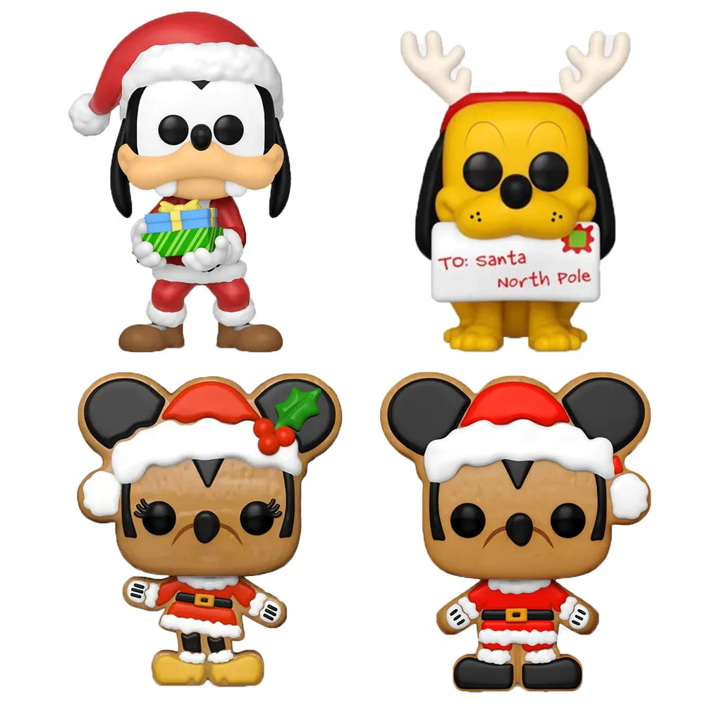 Funko Pop Disney Mickey Mouse #612 Pluto #1227 Goofy #1226 Minnie Mouse #1225 Vinyl Action Figures Bambole Giocattoli