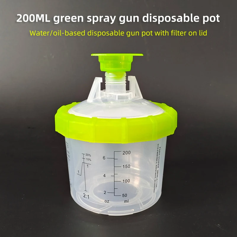 200ml Spray Gun Free Wash Pot Disposable Free Wash Gun Cup Car Paint Spray Gun Plastic Pot Inner Bladder Cup