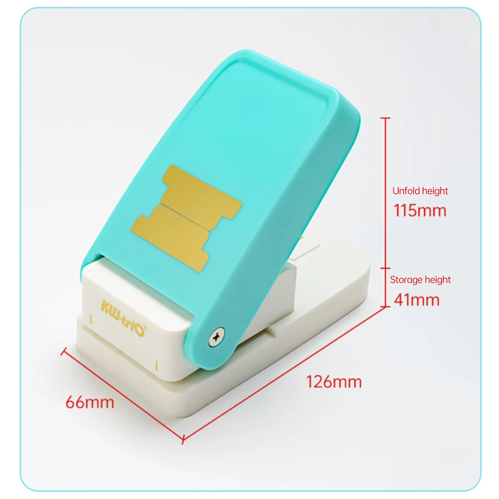 KW-trio BQJ-04 Tab Punch Loose-leaf Separator DIY Index Sticker Label Puncher Divider Paper Punch Machine for Crafts Bookmark