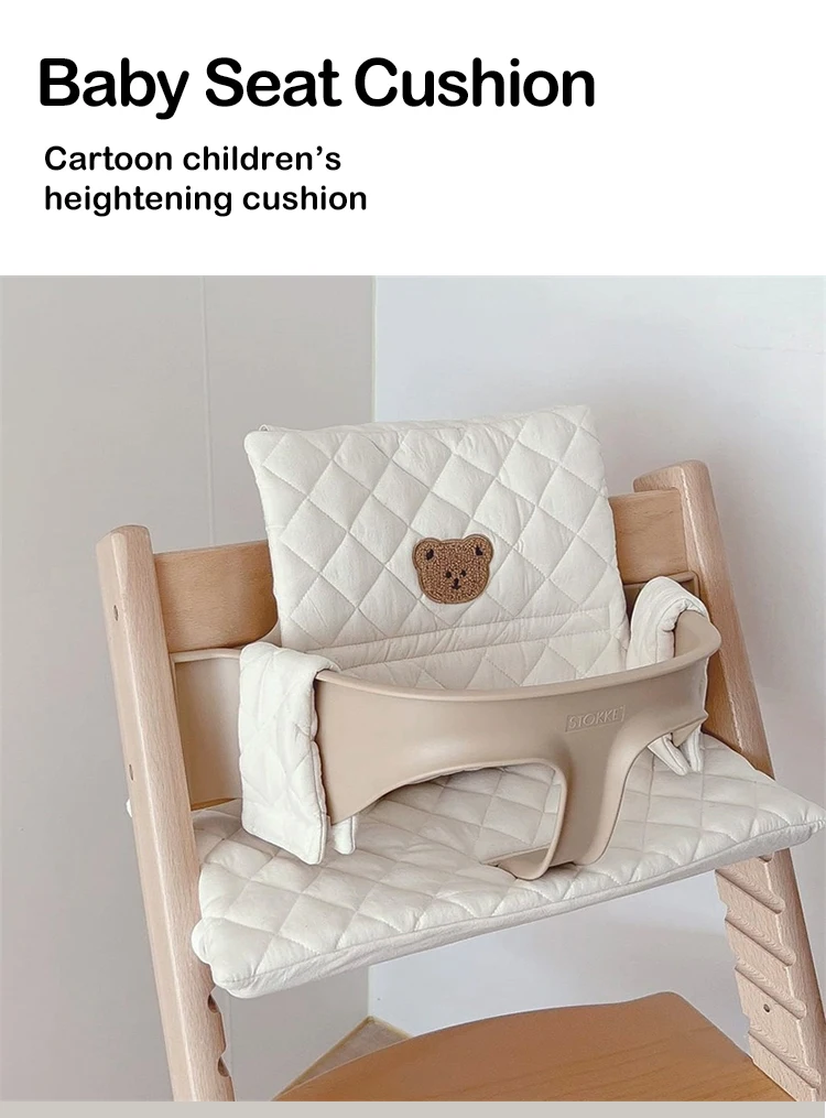 Cojín para silla alta de bebé, accesorio para comer, oso de conejo, espalda, más cómodo
