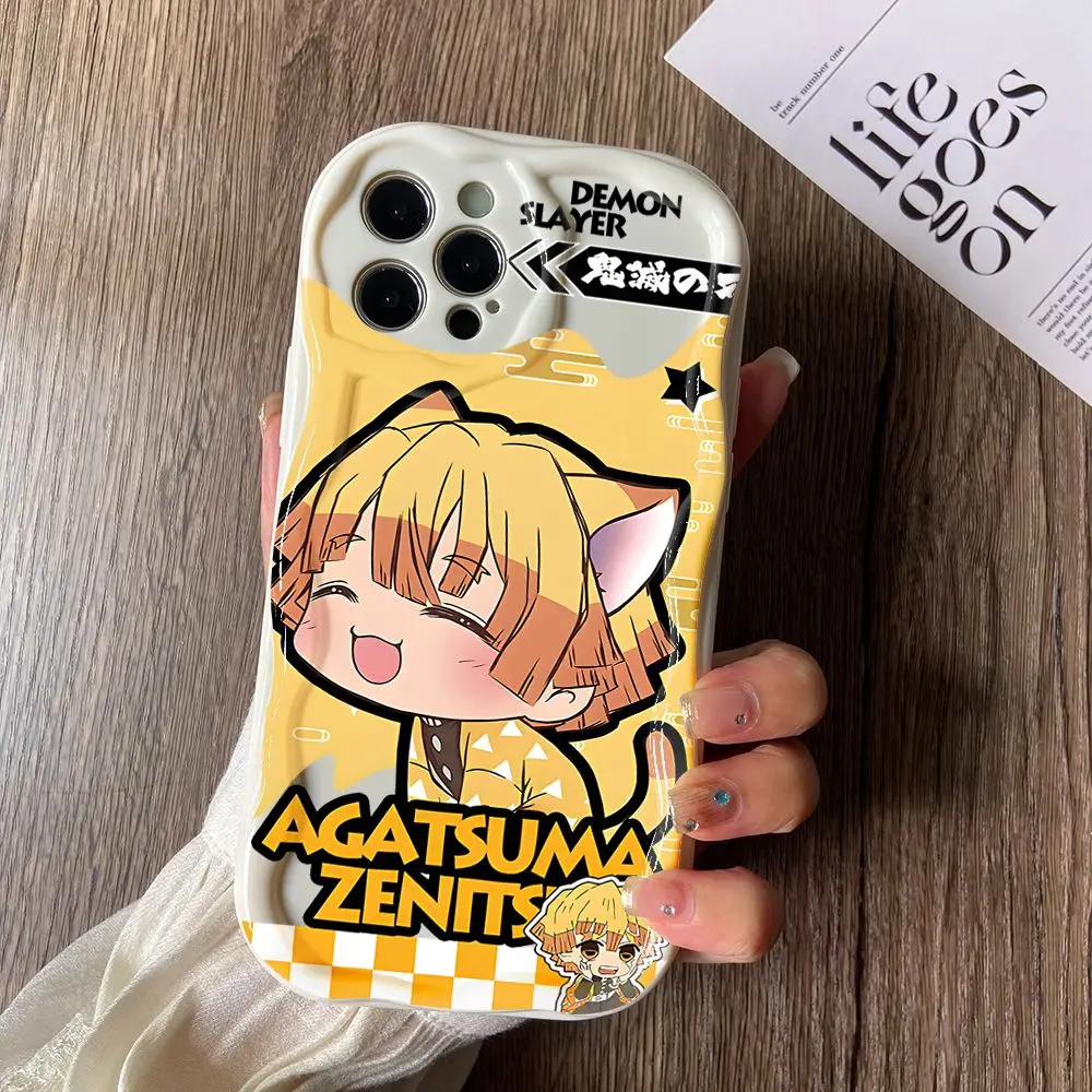 Funda de teléfono Demon Slayer Nezuko Tanjirou para Xiaomi Redmi Note 13 12 12S 11 11S 10 Pro Plus A3 13C 12C 10C 9C 4G 5G Funda cremosa