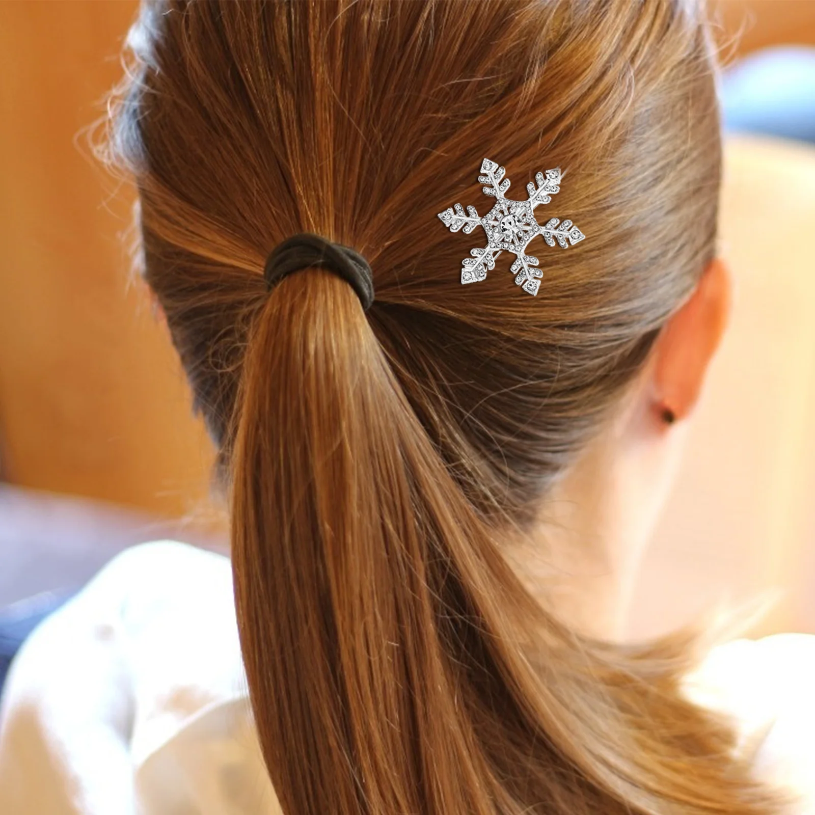 

5 Pcs Hairpin Snow Clips Pearl Decorations for Girls Barrettes Diamond Accessories Hairpins