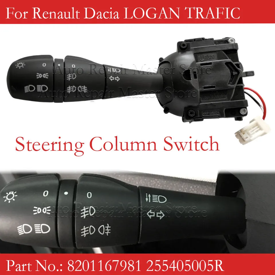 Interruttore A Leva (combinato) Per Renault Dacia Logan, Clio IV, Trafic III, Sandero | Ricambio N. 8201167981 | Luci, Frecce, Clacson - 5