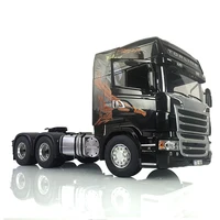 1/14 LESU 6*4 Metal Chassis Tractor Truck Kit Radio Control Vehicle Painted Cabin R730 High Roof Motor Toy DIY Model THZH0928 2