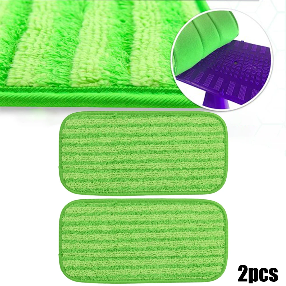 Reusable Floor Mop Pads - Swiffer Wet Jet Compatible Refills 2 Pack -  Machine Washable, 12-inch Microfiber Mop Swiffer Wet Pads - Eco-Friendly