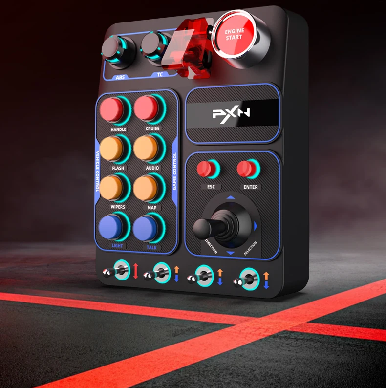 PXN CB1 Simulator Race Central Control Box Multifunctional Keys Control Box RGB