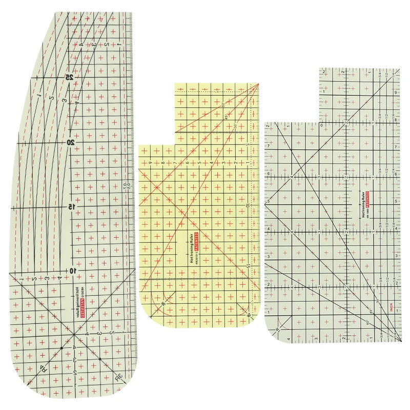 

IMZAY Heat Resistant Resin Sewing Ruler Professional Tailor Sewing Tool Ruler Patchwork Ruler Household Ironing Tool Ruler