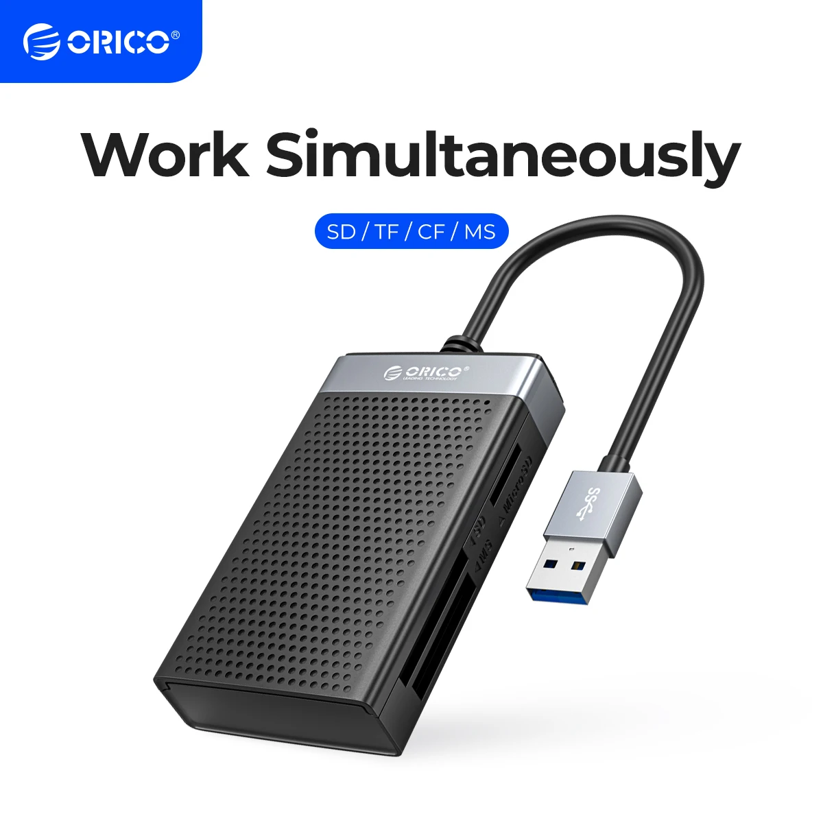 Orico Usb 3.0 Usb c Leitor de Cartão em Memory Smart Leitor de Cartão sd tf cf ms Compact Flash Card Adapter 15cm Linha de For Computador Portátil