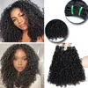 14-24Inches Pixie Bouncy Afro Kinky Curly Human Hair 3/4 Bundles Deal 100% Virgin Raw Hair Extension Double Drawn Wholesale 15A 3