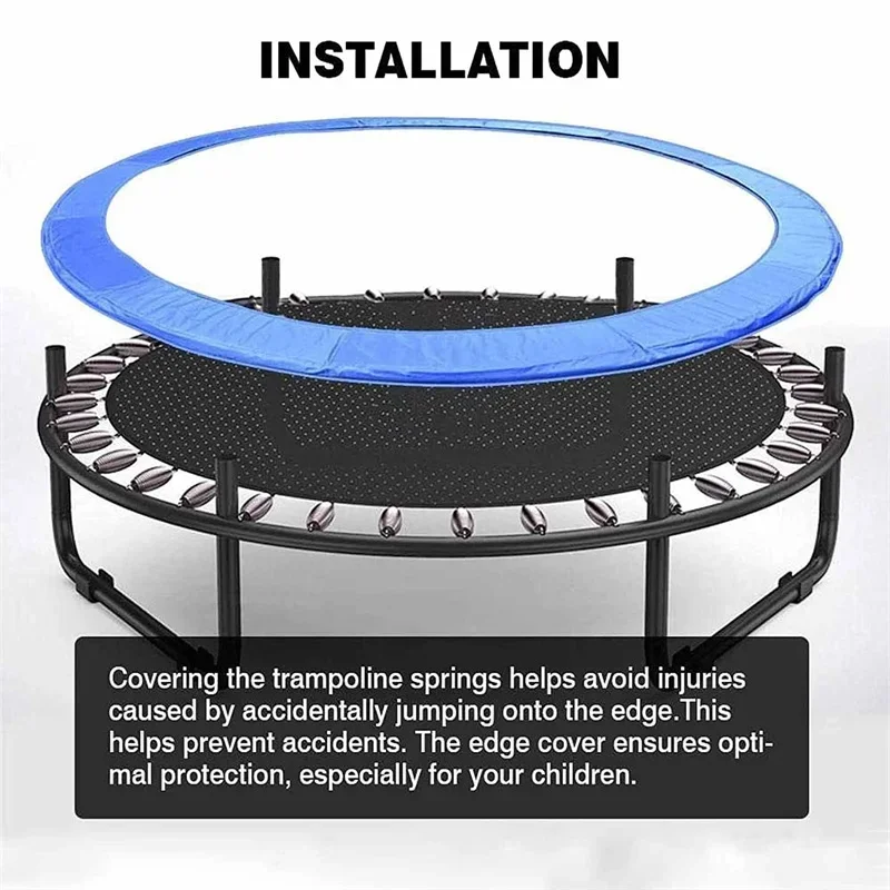 8 Feet Trampoline Protection Mat Round Spring Water-Resistant Cover