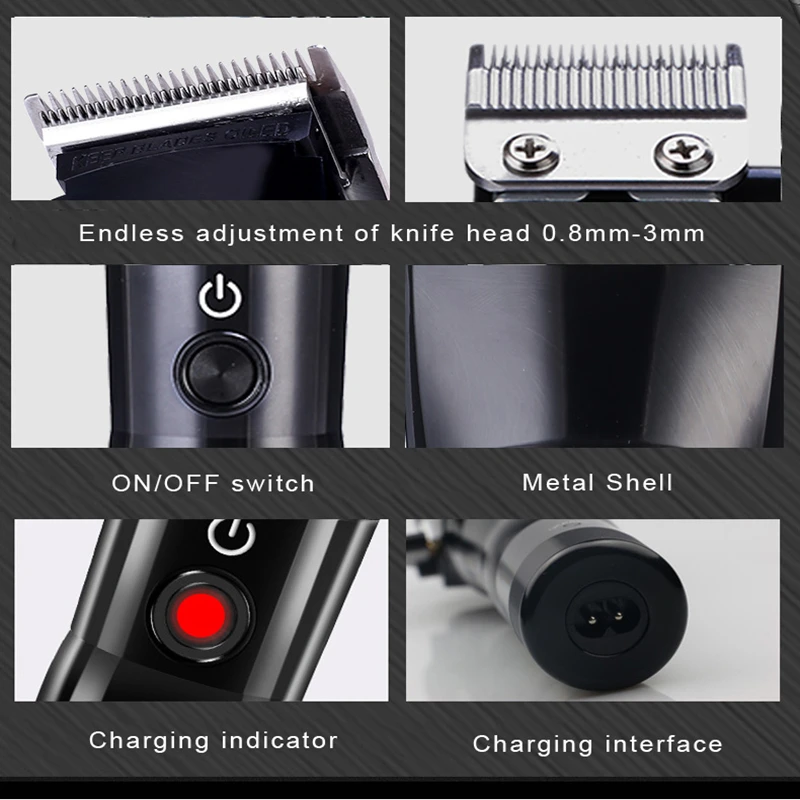 VGR 011 Hair Clipper Professional Personal Care Barber Electric Trimmer For Men Carbon Steel Head Low Noise Haircut VGR V011 4