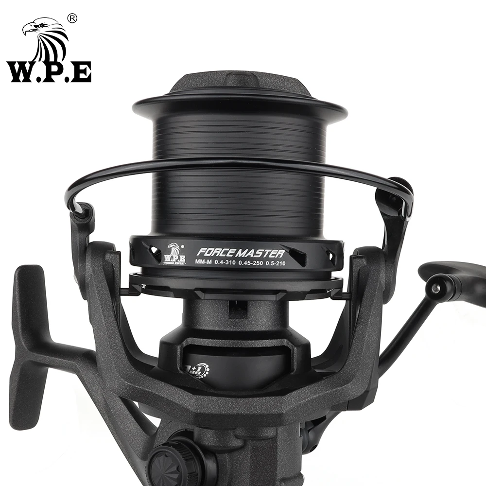 W.P.E FM9000 Carp Fishing Spinning Reel 9 + 1 Ball Bearings 4.4:1 Gear Ratio Full Metal Line Spool