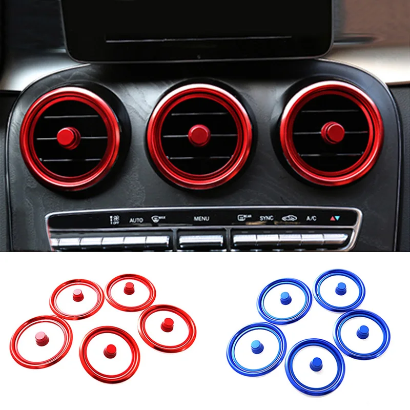 

Center Front Rear Air Condition A/C Vent Outlet Decorate Ring Cover Trim For Mercedes-Benz C GLC Class W205 X253 15-19