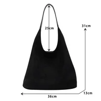 Sac à main Vintage en daim pour femmes, sac à bandoulière de grande capacité, couleur unie, Simple, décontracté, sac de banlieue rétro, automne et hiver 6