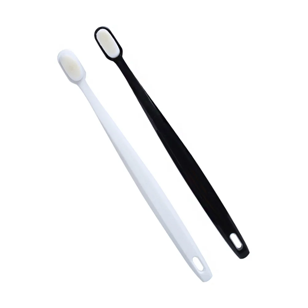 

2pcs Toothbrushes Micro-nano Hairy Toothbrushes Oral Care Tools for Pregnant Women (Black and White)