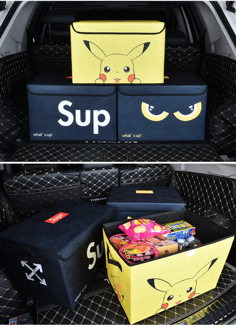 Boîte de Rangement pour Coffre de Voiture Pokémon Pikachu, Grande