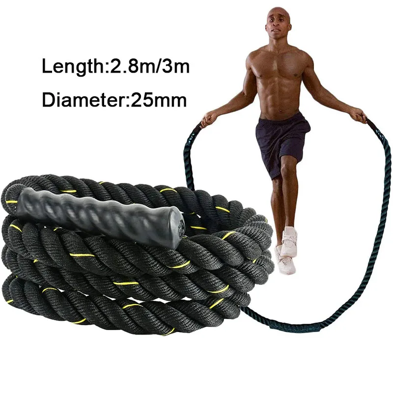 

Fitness Heavy Jump Rope Crossfit Weighted Battle Skipping Rope Power Training Improve Strength Muscle Fitness Home Gym Equipment