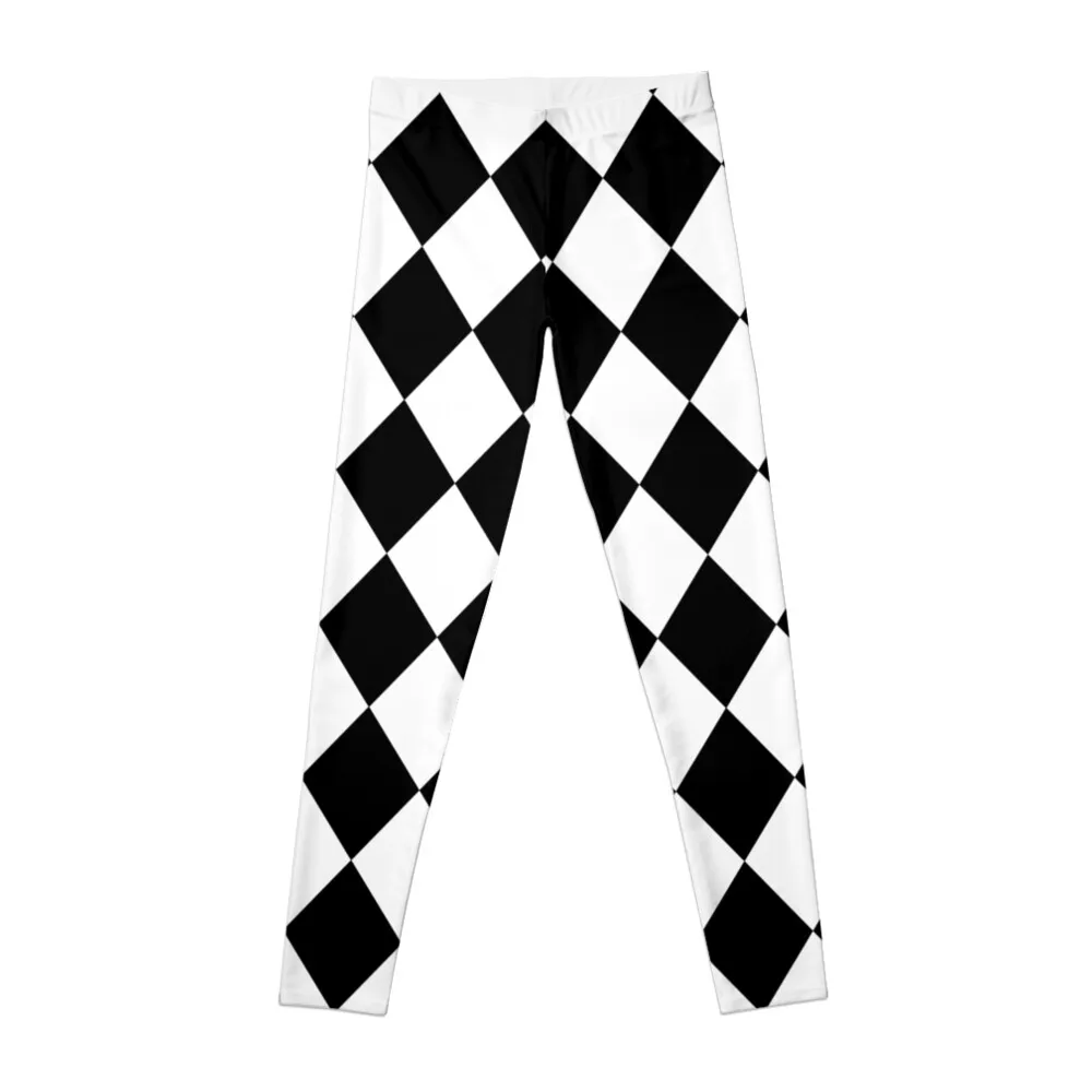 

Black and White Harlequin Pattern Leggings Sports pants for Women's tights sportswear for gym for girls Womens Leggings