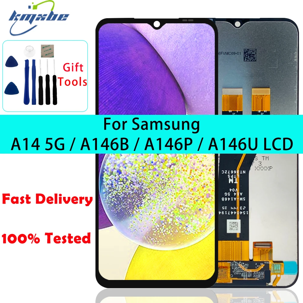 

6.6" LCD For Samsung Galaxy A14 5G A146B Display Touch Screen Digitizer Assembly With Frame For A146P A146U Display
