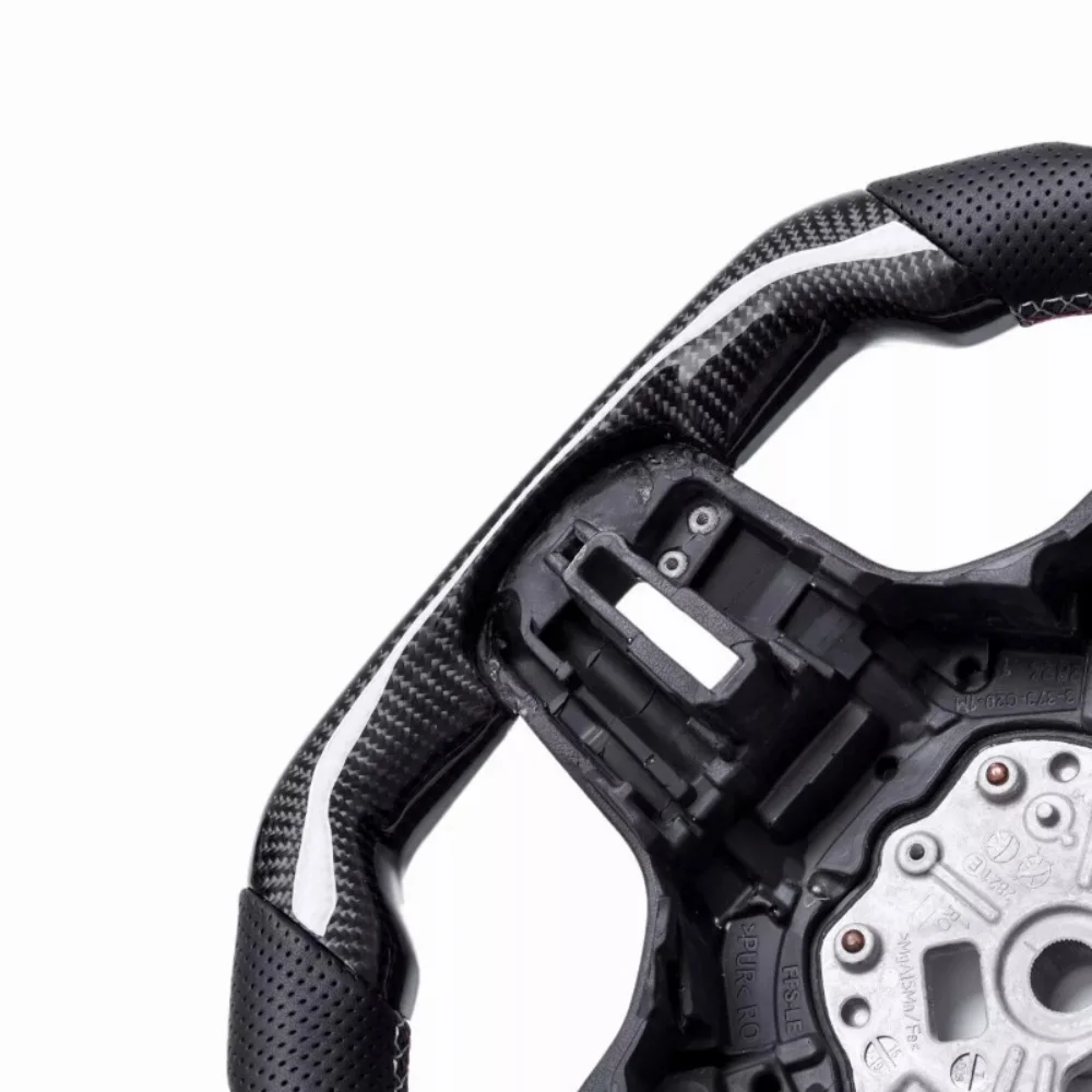 실제 탄소 섬유 스티어링 휠, 자동차 액세서리, BMW G30 M5 X3M X5M G01 G02 G05 G06 G07 F90 F91 F92 F93 G15 G16 G31 G32 G29