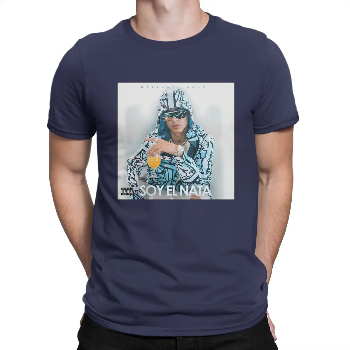 thumbnail image 1 of Camiseta para hombre del álbum Soy El Nata, camiseta vintage de Natanael Cano, camisetas de manga corta con cuello redondo, ropa de algodón, 1 of 7