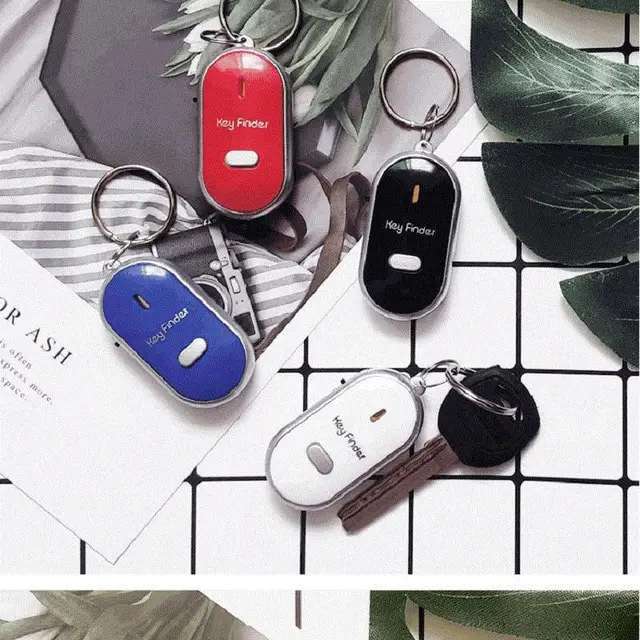 Key Finder Whistle Key Finder Flashing Beeping Remote Lost Keyfinder Locator Keychain Anti-lost Device Alarm For The Elderly Pet 1