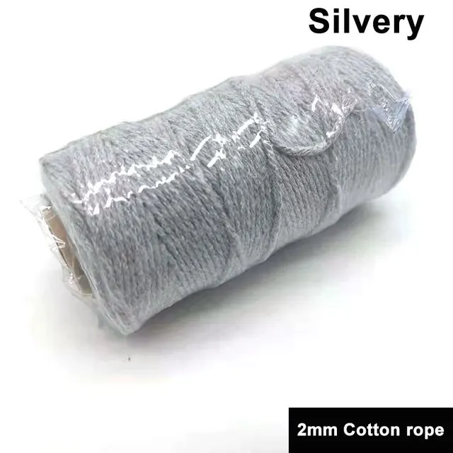 100M/Roll 100% Cotton Rope colorful twine Macrame cord string thread DIY Home Textile Wedding Decorative supply 