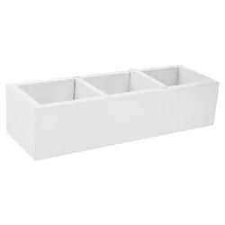 Elegant Wooden Tea Bag Storage Organizer with Removable Dividers (White)