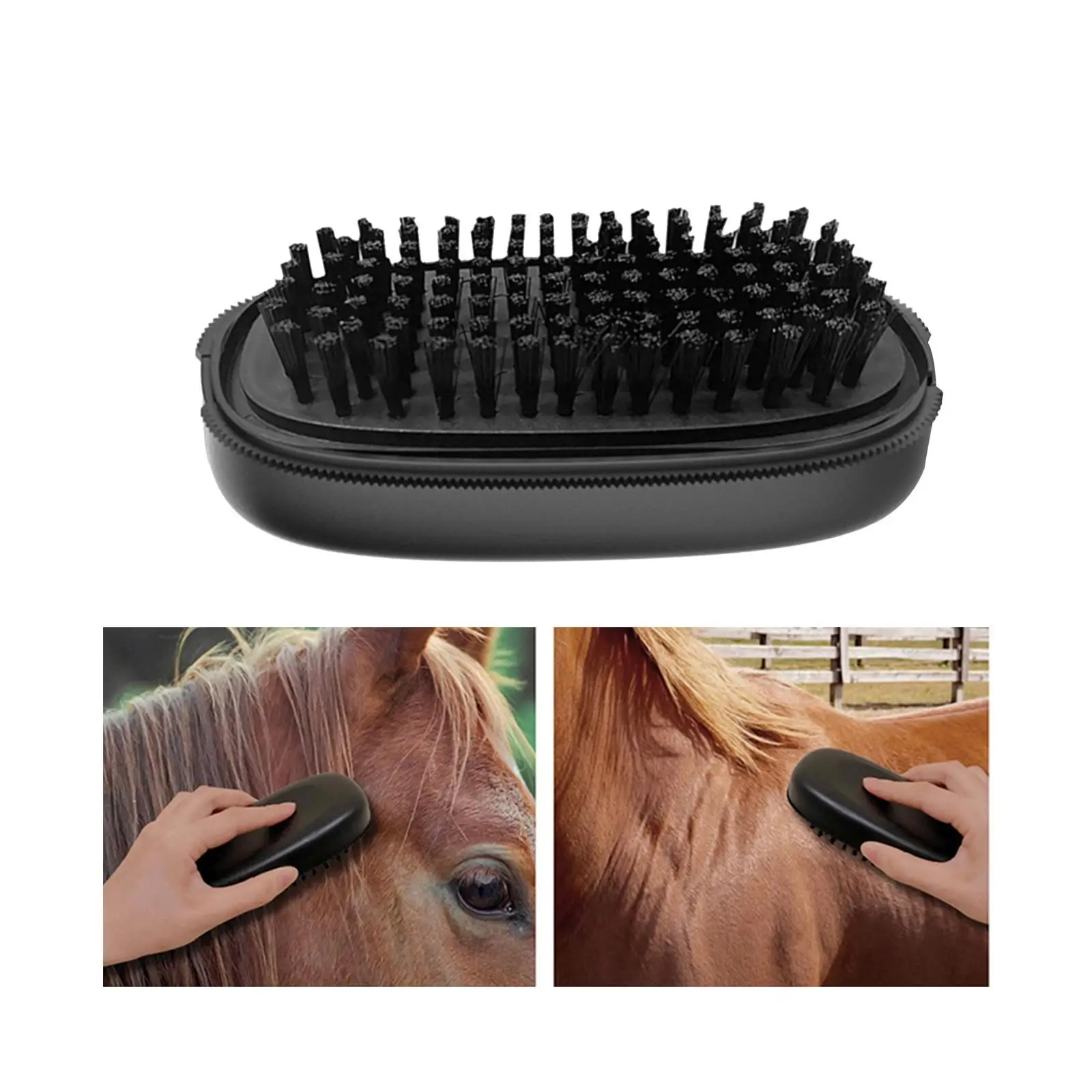 Toilettage Cheval Brosse, Cheval Massage Peigne, Massage Cheval Brosse,  Toilettage Massage Brush Cheval, Brosse de Massage pour Chevaux, Design 2  en 1, Noir, 14,6 cm X 7,8 cm : : Animalerie