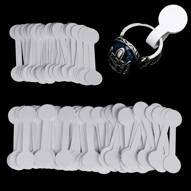 50/100 Pieces White Blank Price Tag Square Round Heads Paper Labels Sticker For Ring Necklace Bracelet Jewelry Display price label stickers
