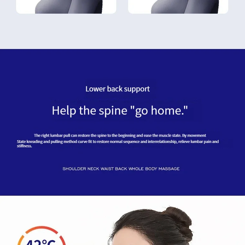 targeting areas such as the neck, shoulders, back, and legs for comprehensive comfort.
