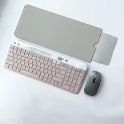 Dustproof Wireless Keyboard Sleeve - PU Leather Protective Pouch, Ultra Slim Anti - Shock Design (Light Grey)