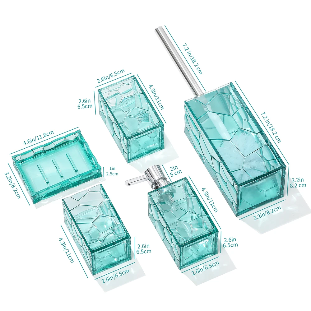 5-Piece Transparent Acrylic Set 6
