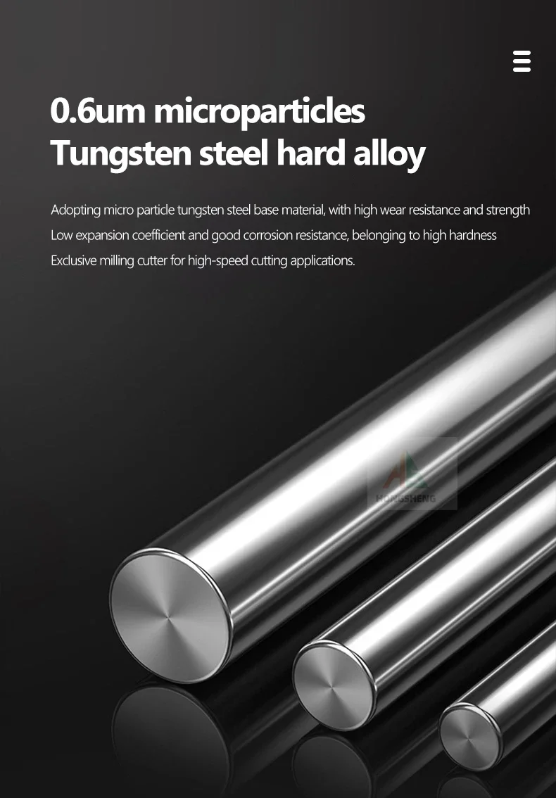 4-Flöten-Kugelkopffräser HRC65 Wolframkarbid CNC-Fräser Werkzeuge R0,5 1 2 3 4 5 R6 R7 R8 9 R10 mm für Stahlmaterial-Schaftfräser – Detail 4