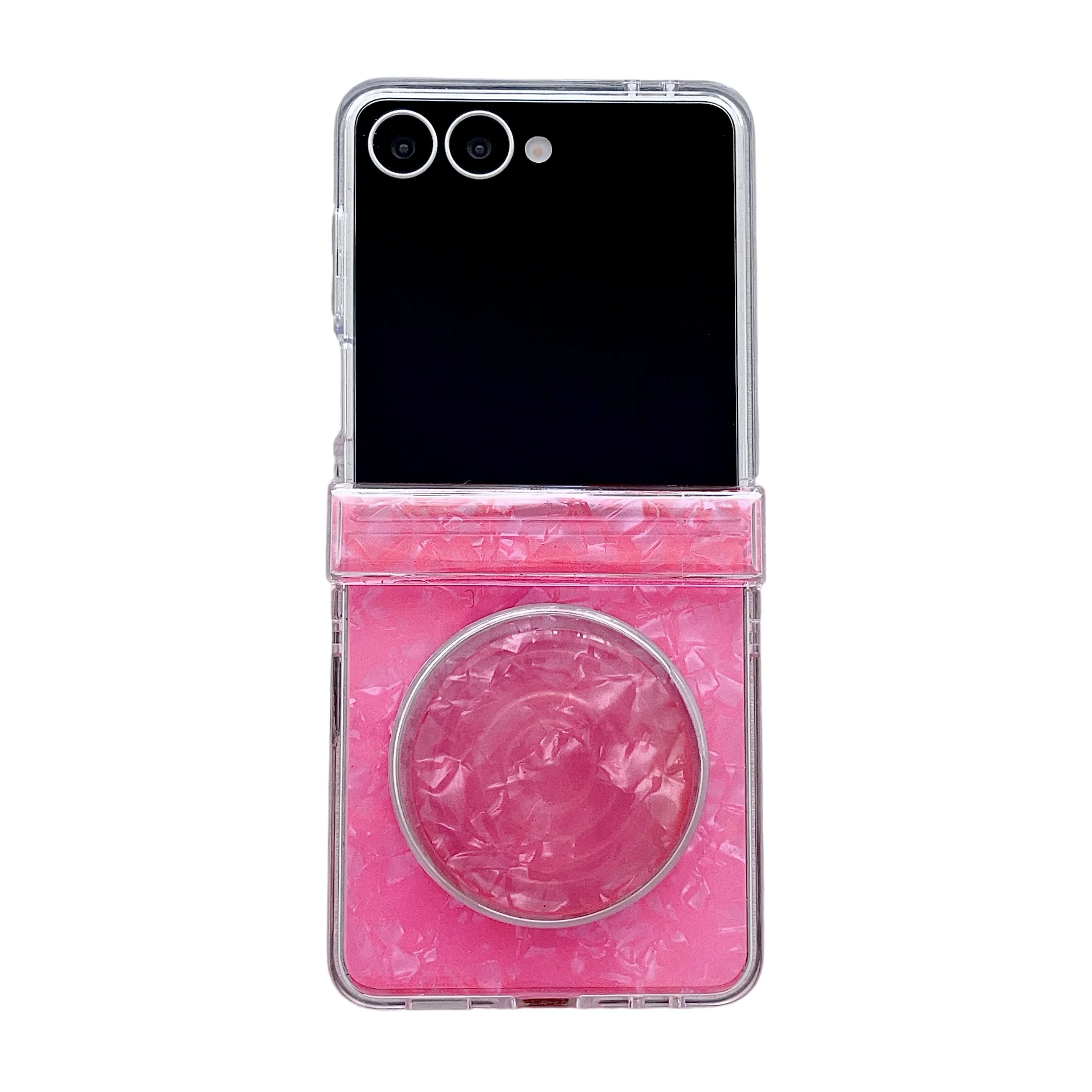 Luxury Shell Pattern Magnetic Phone Case with Bracket and Shockproof Protection