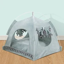 Pet Cat Tent Summer Cave Hut Cat Sleep House For Kitten Puppy Playpen Cage Basket Cat Nesk Kennel Small Dog House Bed Chihuahua 