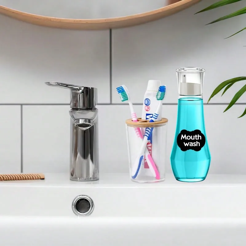 Glass Mouthwash Dispenser 150ml/260ml mouthwash dispenser mouthwash dispenser bottle
