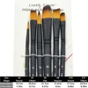 6pcs Acrylic Paint Brushes Set Different Nylon Tips for Acrylic Oil Watercolor Gouache Artist Professional Painting Kits 2