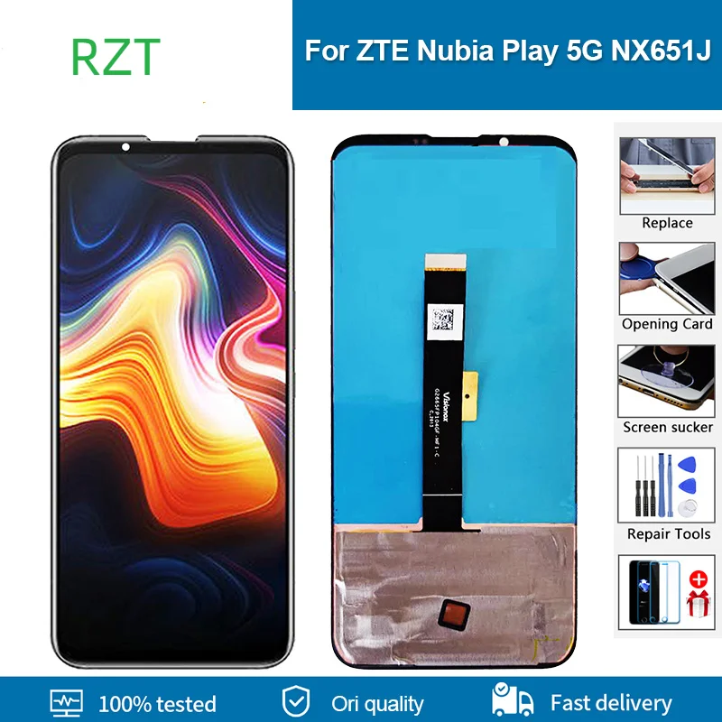 

6,65 "оригинальный Amoled для ZTE Nubia Play 5G ЖК-дисплей сенсорный экран для nubia Play NX651J ЖК-дигитайзер в сборе запасные части