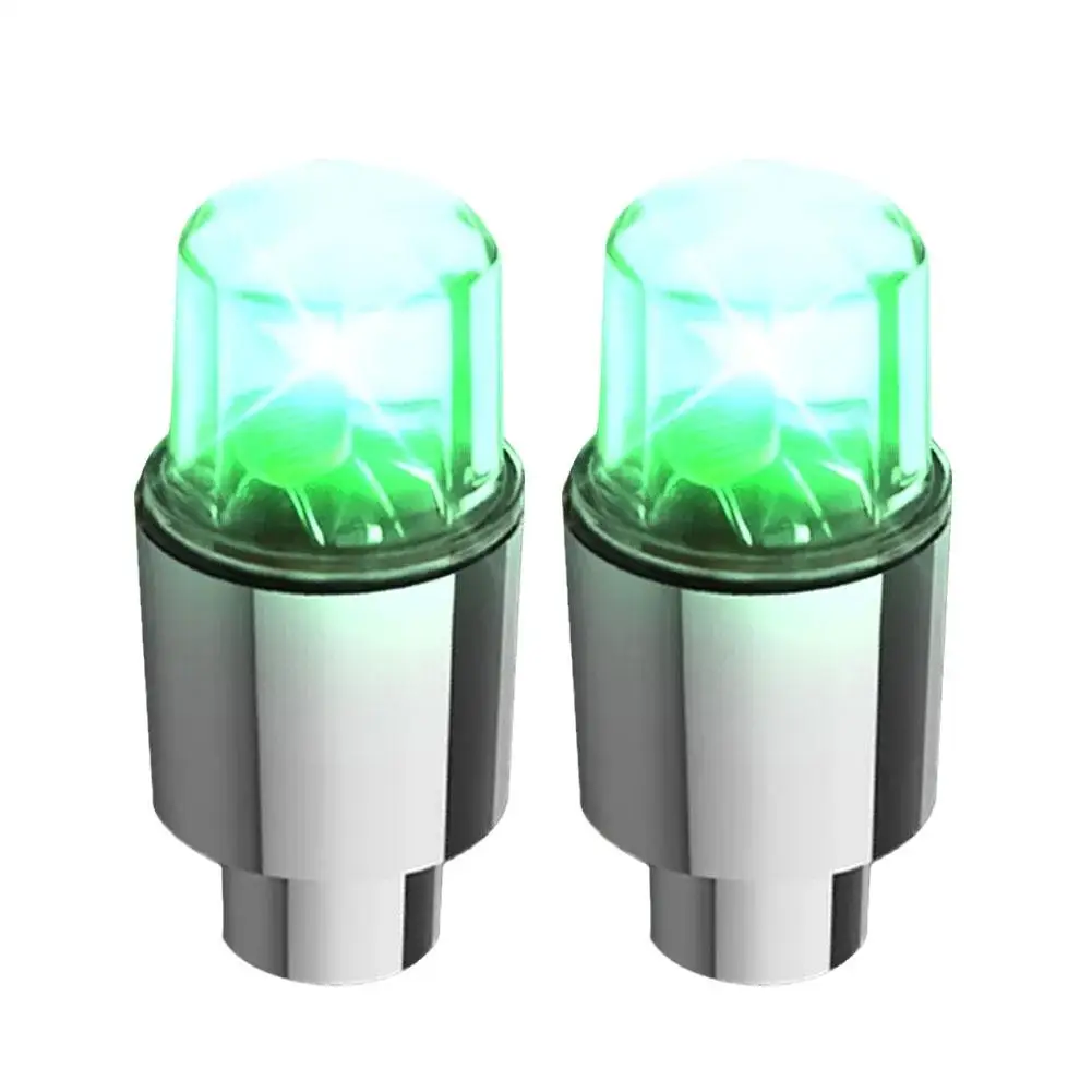 2PCS Colorful LED Wheel Light Valve Caps